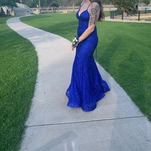 Like new prom dress. Worn once. Open back v neck front